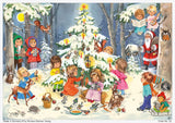 Traditional German Advent Calendars - Old World Scenes with Santa