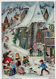 Traditional German Advent Calendars - Old World Scenes with Santa