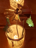 German Tealight Pyramid: Christmas Tree (Green)