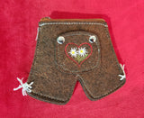 Swiss Boiled Wool Change Purse -  Red