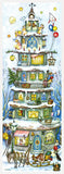 Vintage XL German Advent Calendar Pyramid House