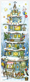 Vintage XL German Advent Calendar Pyramid House
