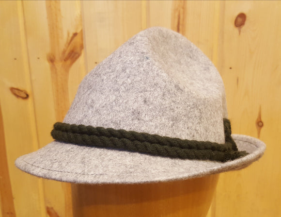 SALE! Tyrolean Alpine Hat (Traditional Hunting Hat) Light Grey