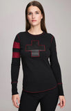 Alp N Rock Helvetica Crew - Black/Deep Red